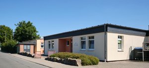 Das Foto zeigt die Kita "Apfelzwerger" in der Wehrheimer Ane-Frank-Straße.